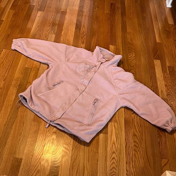 Free People Movement Hit The Trails Fleece Teddy Jacket size XL NWT - Picture 5 of 15
